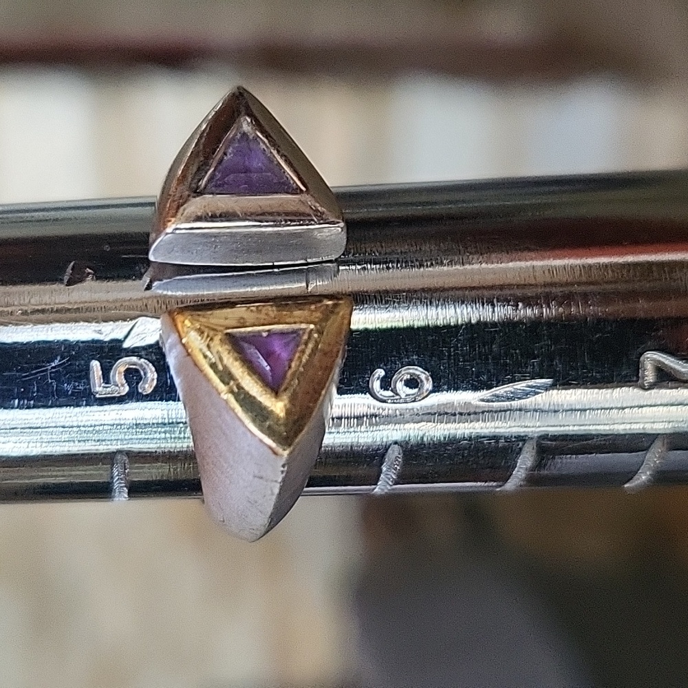 Amethyst hinged bracelet w/ complimentary ring - Picture 12 of 13